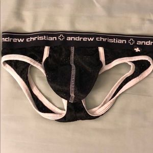 Andrew Christian black mesh jockstrap